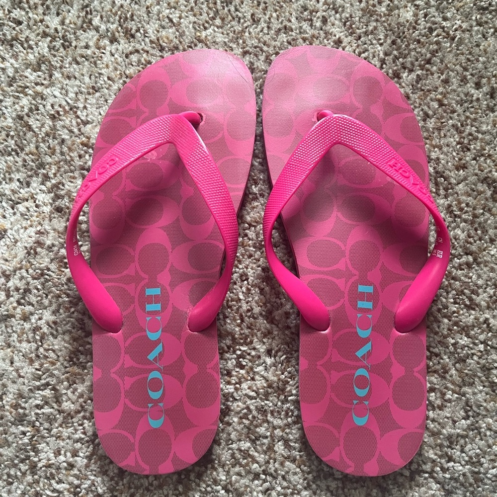 Coach Pink Flip flops